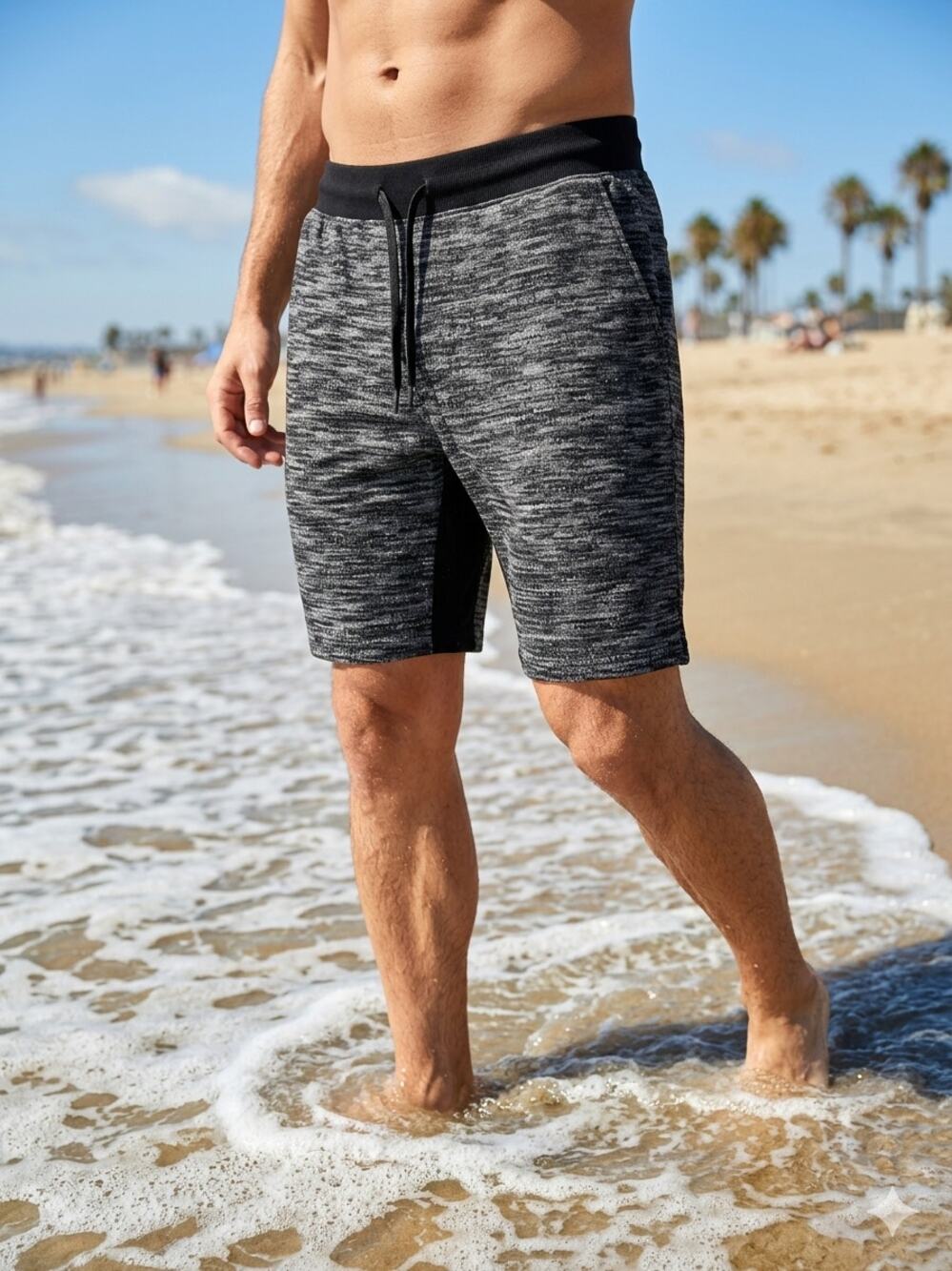 Lululemon Men's Size S T.H.E. Short Linerless 9" All Court Texture White Black
